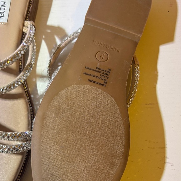 Steve Madden Beige and Silver Strappy Sandals - Picture 2 of 2